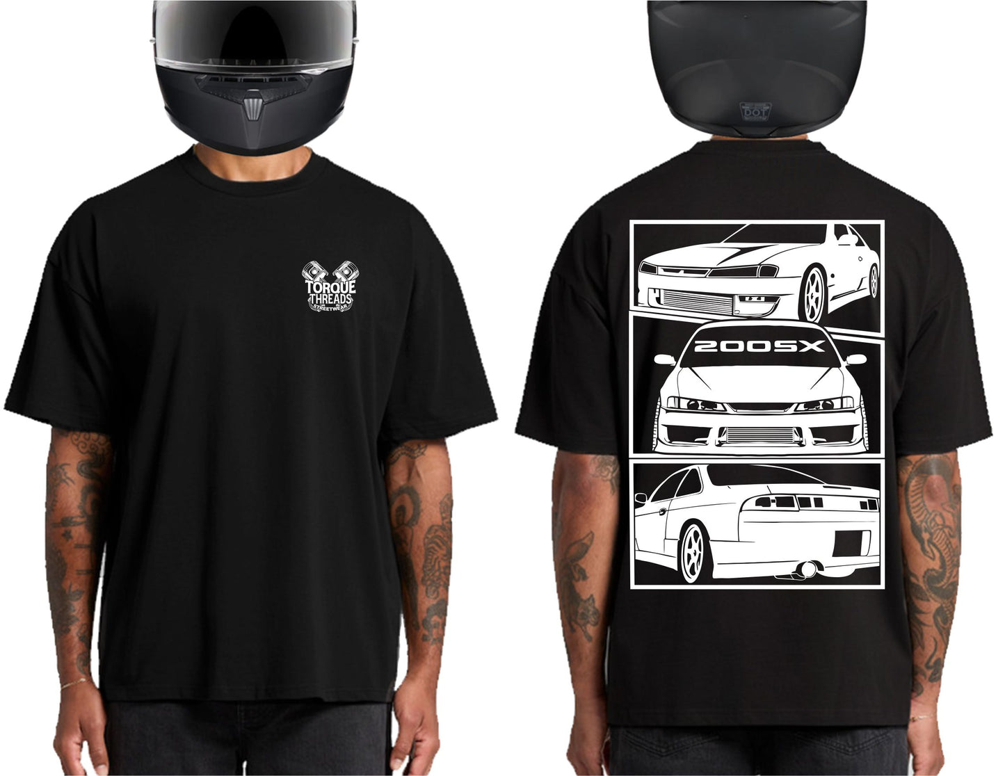 NISSAN S14 200SX WHITE | HEAVY OVERSIZED TSHIRT