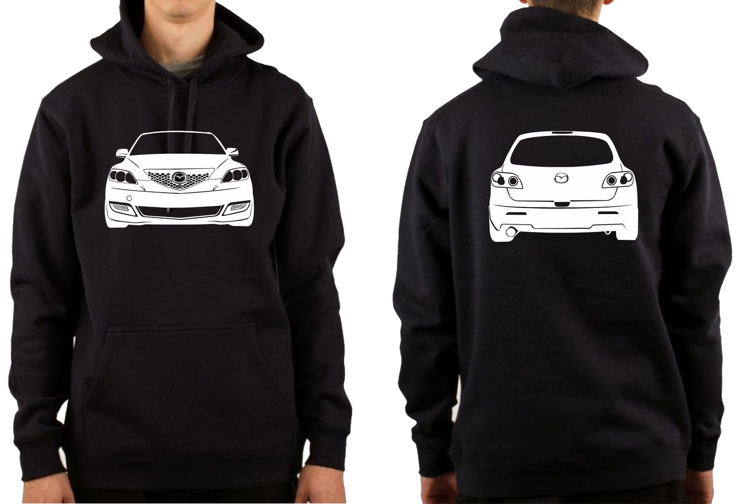 MAZDA 3 BK FRONT & BACK | PULLOVER HOODIE