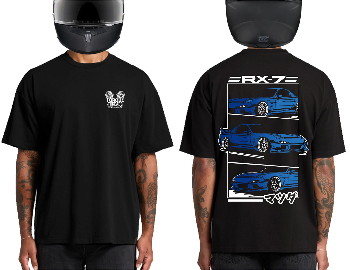 MAZDA RX7 FD BLUE | HEAVY OVERSIZED TSHIRT