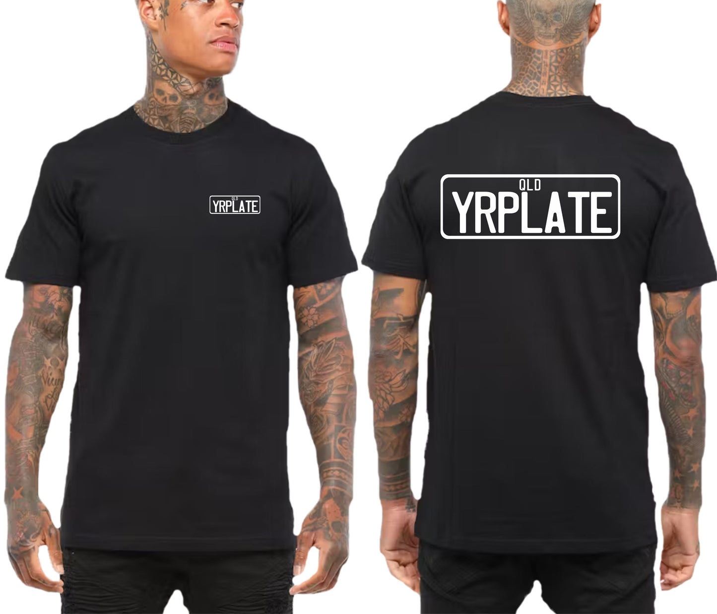 CUSTOM NUMBER PLATE FRONT & BACK | TSHIRT or MUSCLE TANK