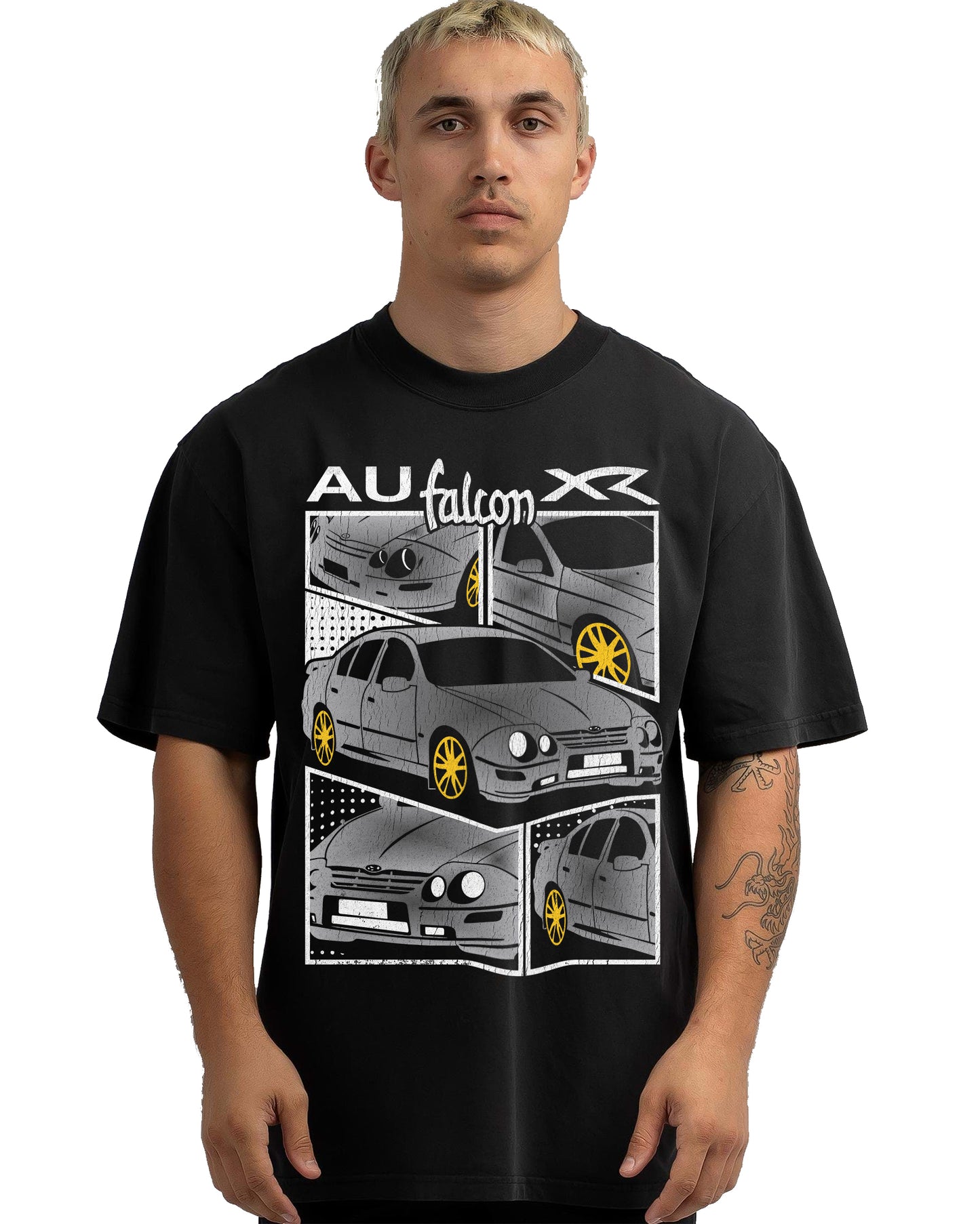 VINTAGE FADED TSHIRT | FORD AU FALCON GRAY