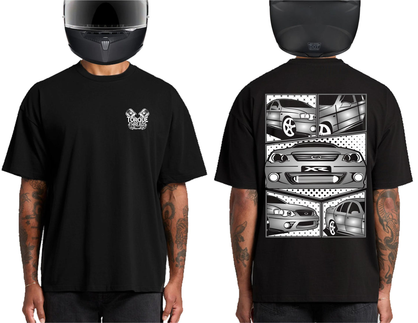 FORD BA BF FALCON GRAY | HEAVY OVERSIZED TSHIRT
