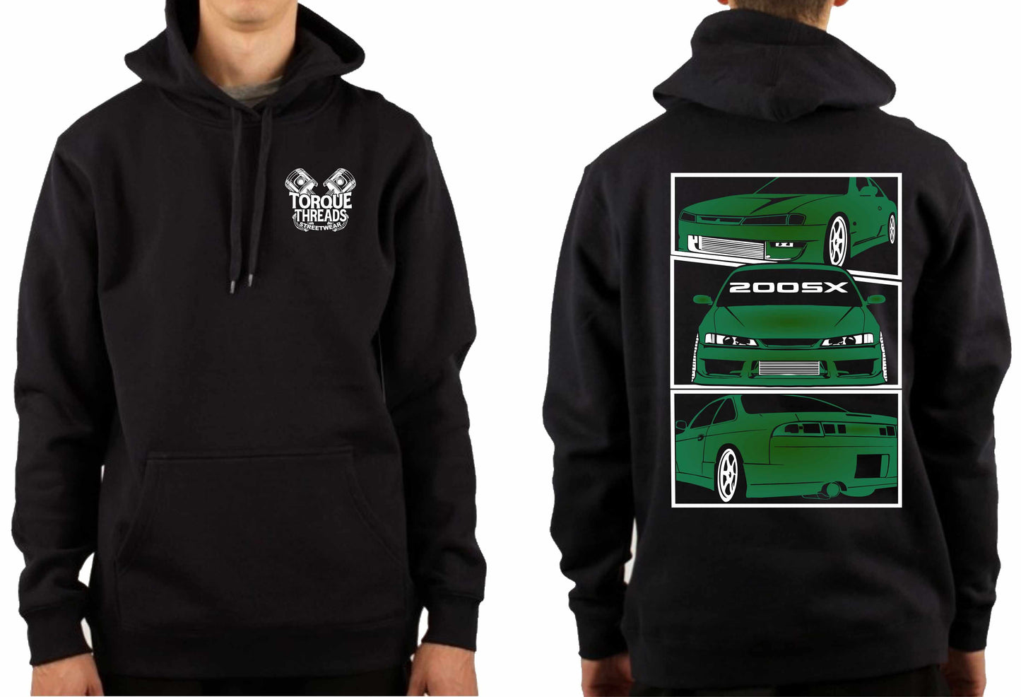 NISSAN S14 200SX GREEN COMIC STYLE HOODIE