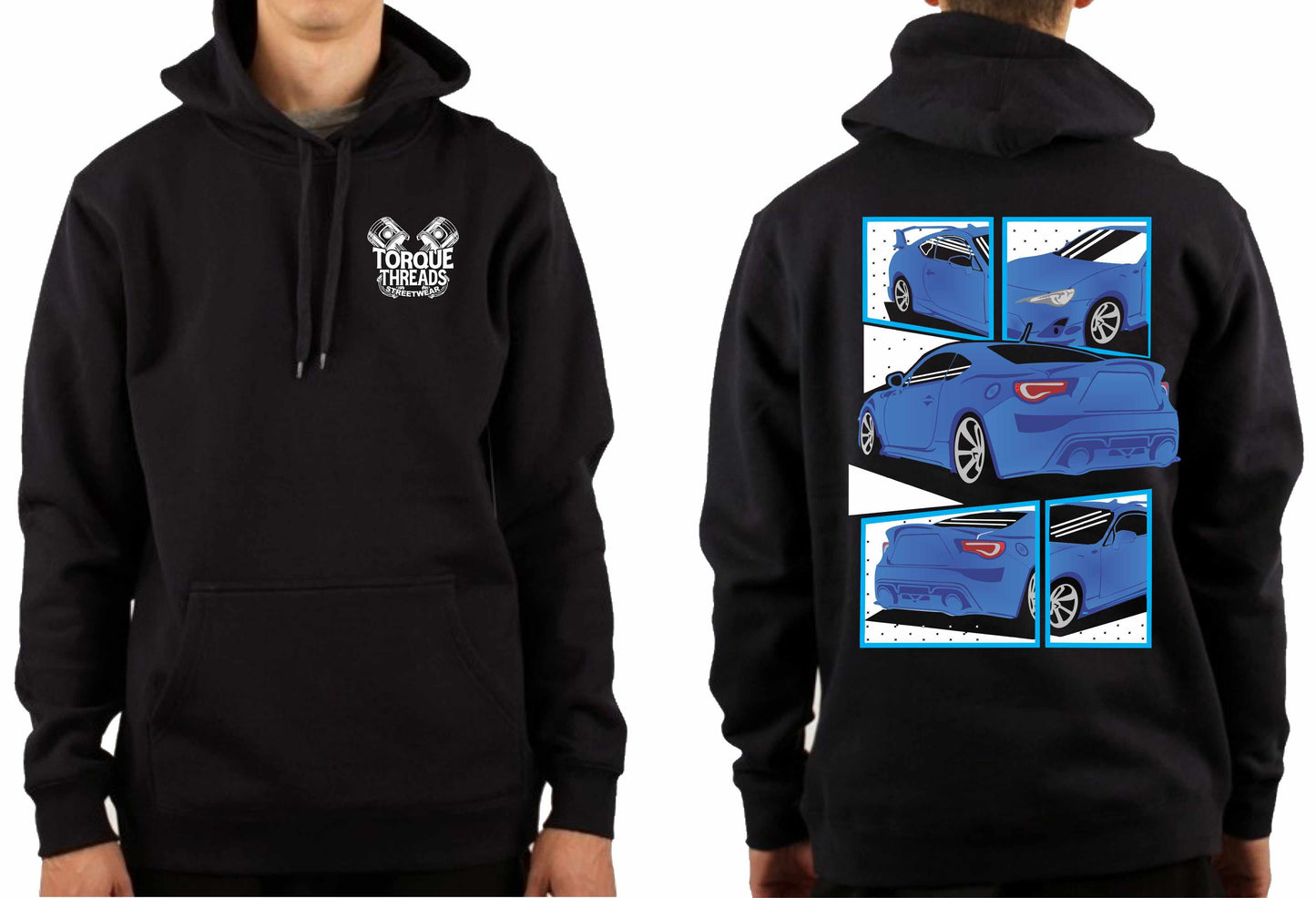 TOYOTA 86 BLUE COMIC STYLE HOODIE