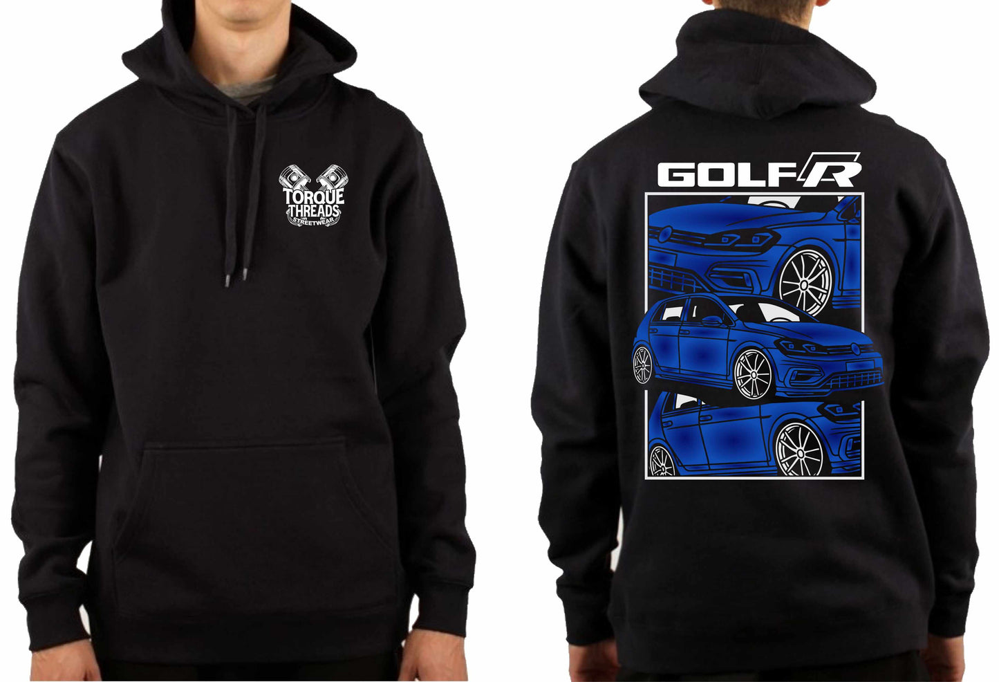 VOLKSWAGEN GOLF R32 BLUE COMIC STYLE HOODIE