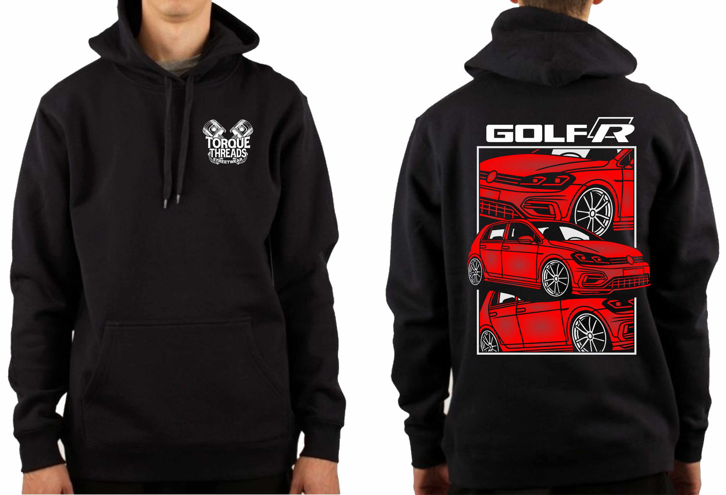 VOLKSWAGEN GOLF R32 RED COMIC STYLE HOODIE
