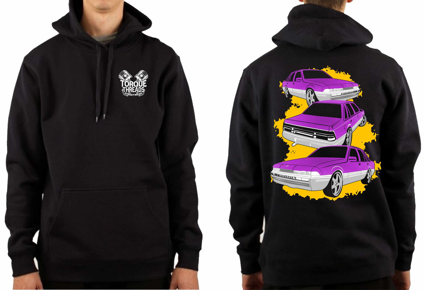 HOLDEN VL CALAIS PURPLE COMIC STYLE HOODIE
