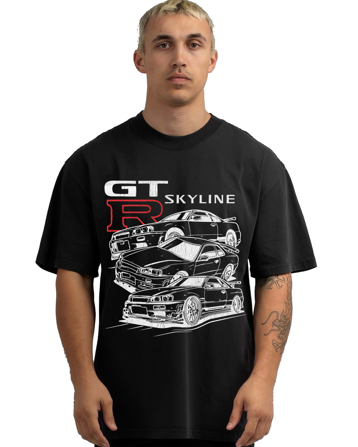 VINTAGE FADED TSHIRT | NISSAN R34 SKYLINE