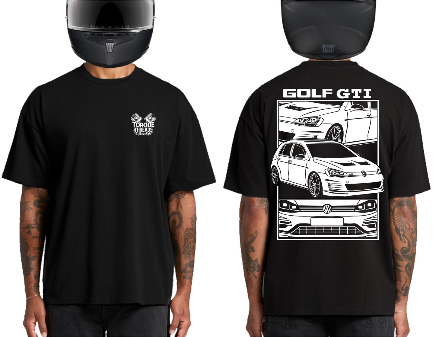 VOLSWAGEN GOLF GTI WHITE | HEAVY OVERSIZED TSHIRT