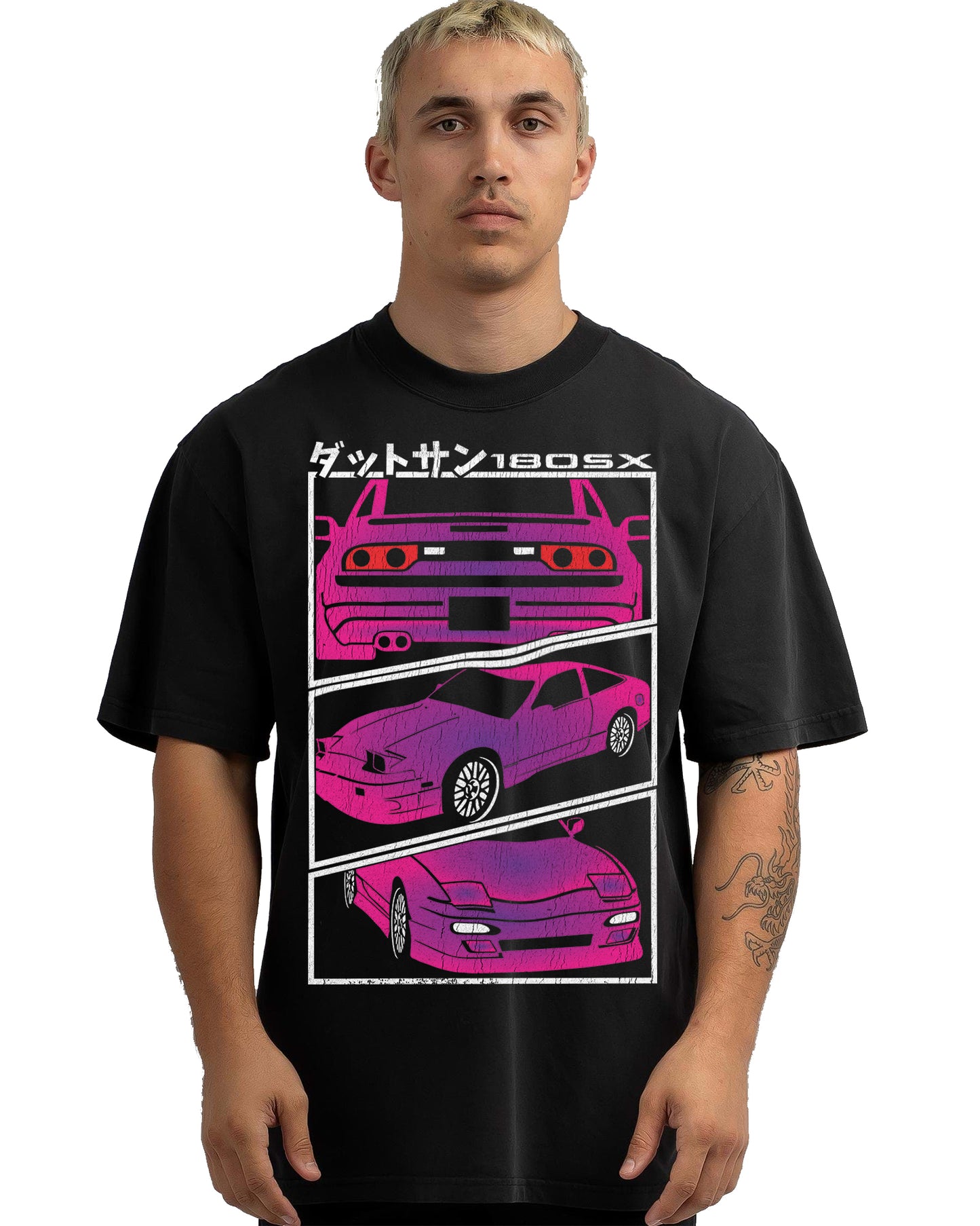 VINTAGE FADED TSHIRT | NISSAN S13 180SX PINK