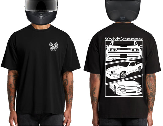 NISSAN S13 180SX WHITE | HEAVY OVERSIZED TSHIRT