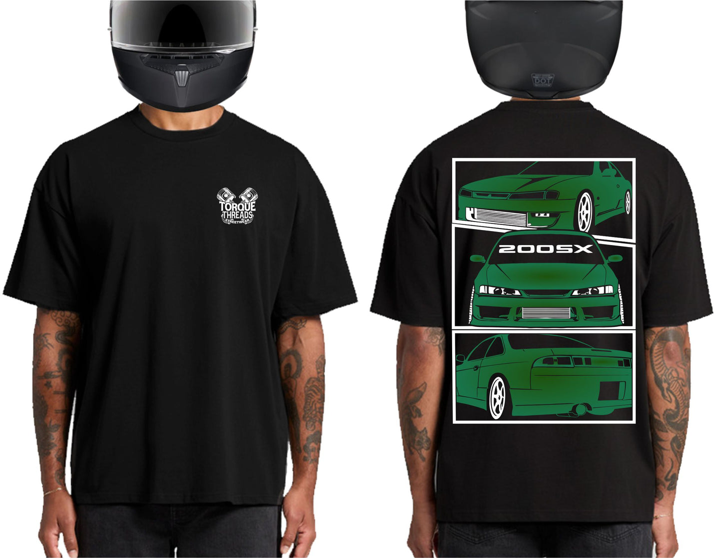 NISSAN S14 200SX GREEN| HEAVY OVERSIZED TSHIRT