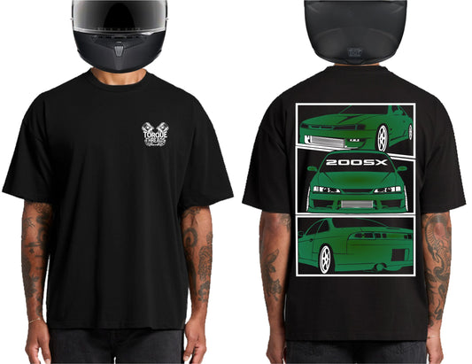 NISSAN S14 200SX GREEN| HEAVY OVERSIZED TSHIRT