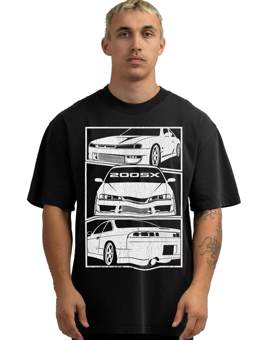 VINTAGE FADED TSHIRT | NISSAN S14 200SX WHITE