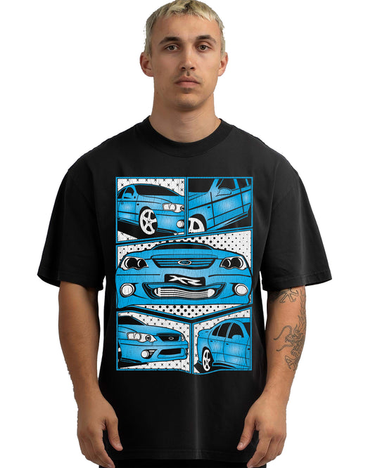 VINTAGE FADED TSHIRT | FORD BA BF FALCON BLUE