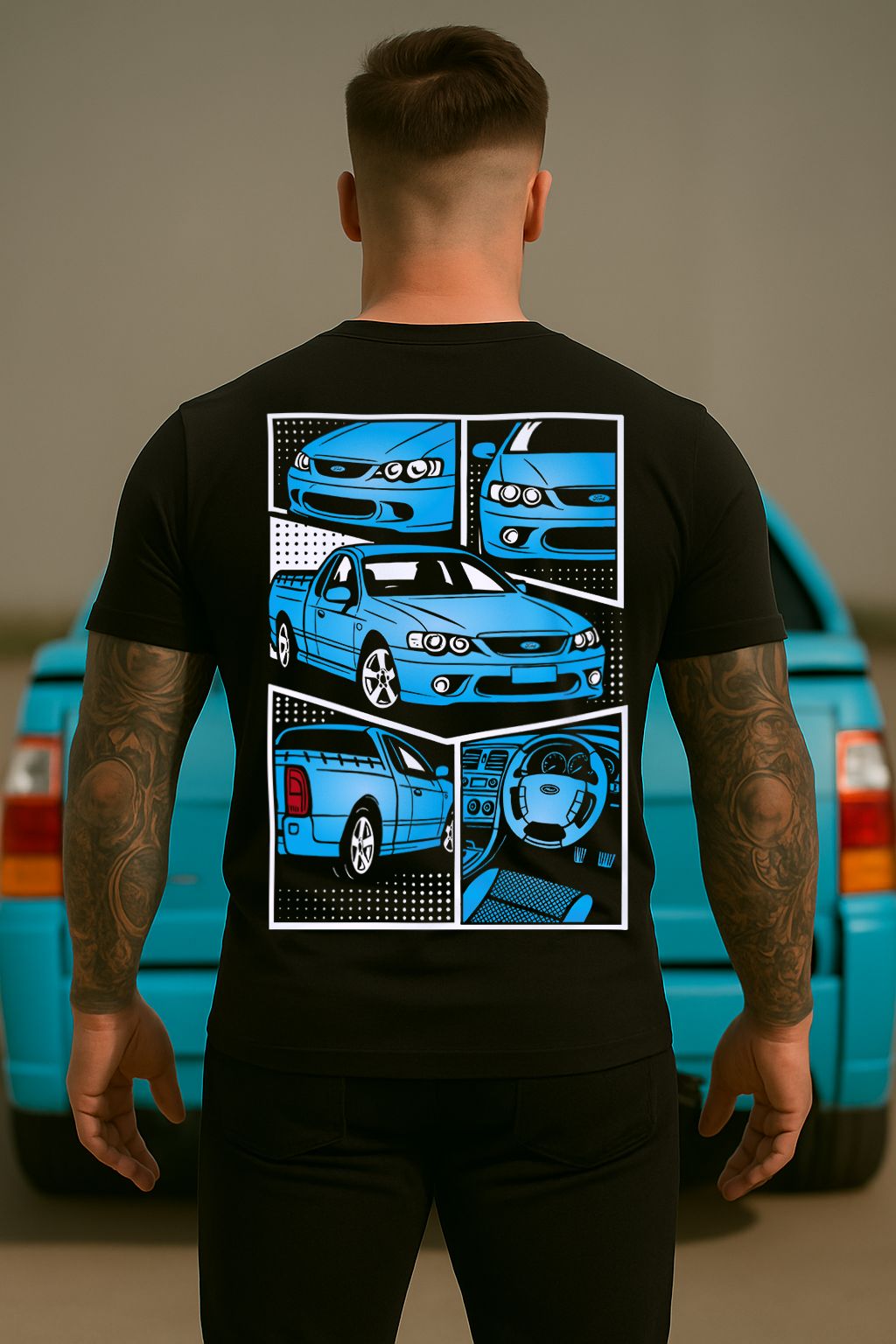 FORD BA BF FALCON UTE | COMIC STYLE TSHIRT