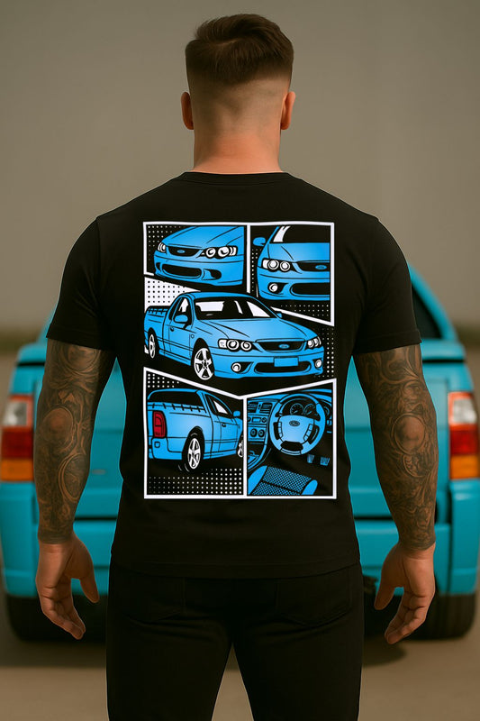 FORD BA BF FALCON UTE | COMIC STYLE TSHIRT