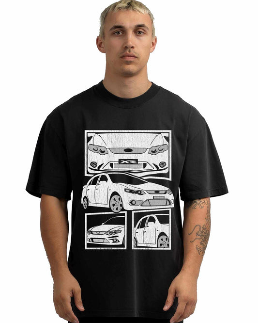 VINTAGE FADED TSHIRT | FORD FG FALCON WHITE