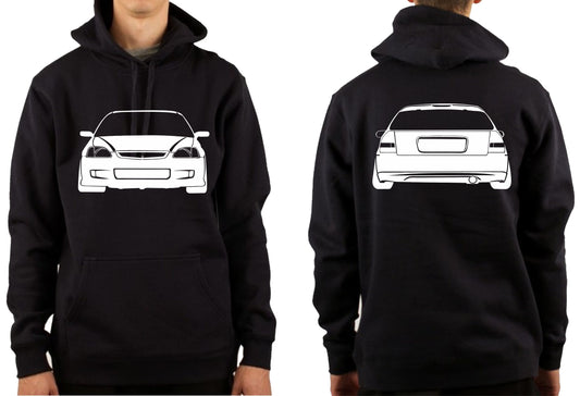 HONDA CIVIC EK EM FRONT & BACK | PULLOVER HOODIE