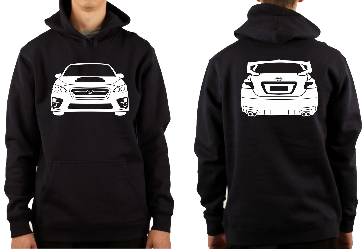 SUBARU WRX STi MY15 FRONT & BACK | PULLOVER HOODIE