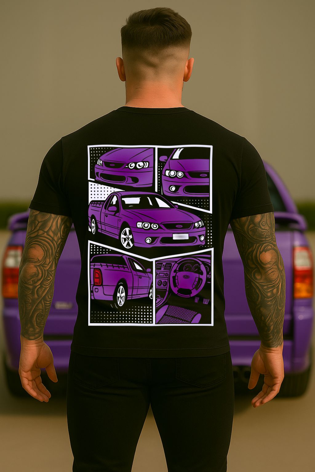 FORD BA BF FALCON UTE | COMIC STYLE TSHIRT