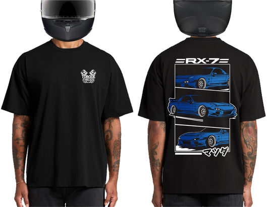 MAZDA RX7 FD BLUE | HEAVY OVERSIZED TSHIRT