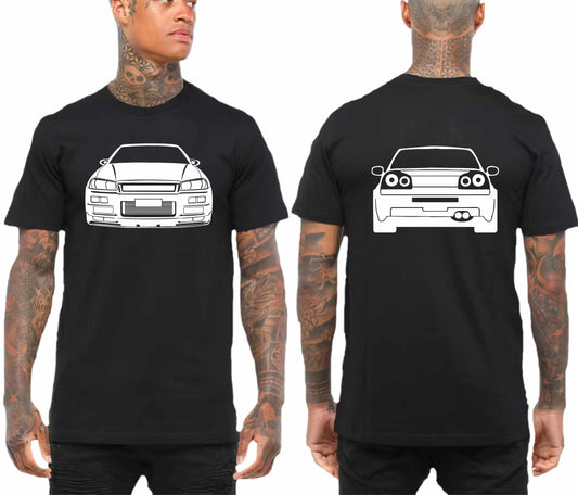 NISSAN R34 SKYLINE FRONT & BACK | TSHIRT or MUSCLE TANK
