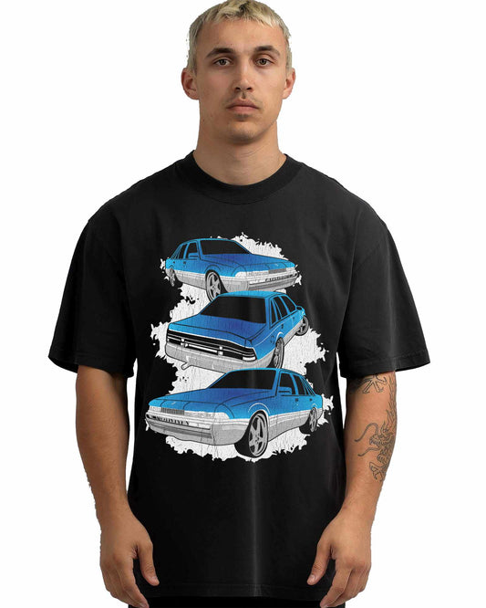 VINTAGE FADED TSHIRT | HOLDEN VL COMMODORE BLUE