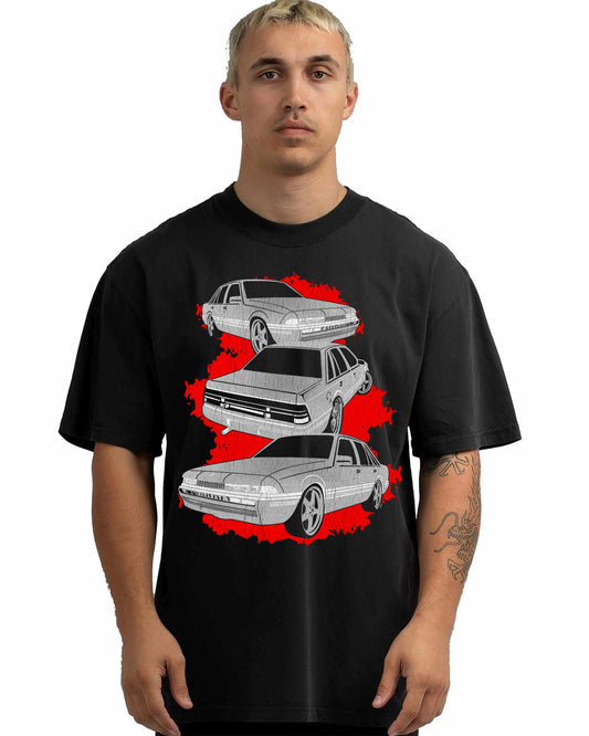 VINTAGE FADED TSHIRT | HOLDEN VL COMMODORE GRAY