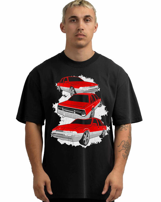 VINTAGE FADED TSHIRT | HOLDEN VL COMMODORE RED