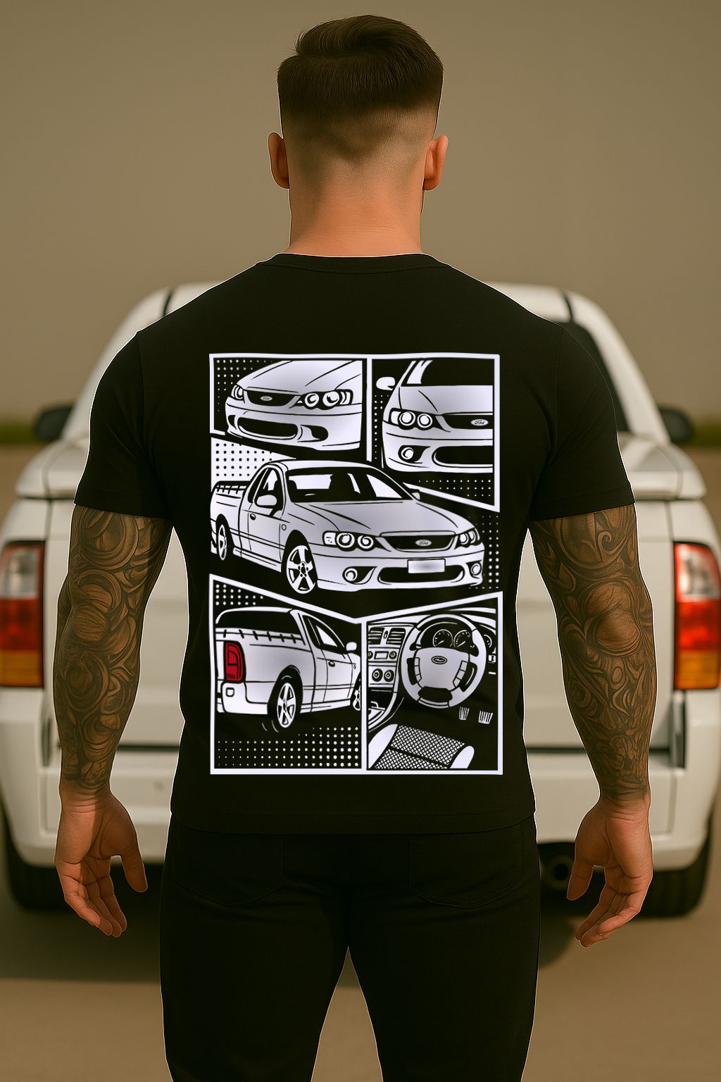 FORD BA BF FALCON UTE | COMIC STYLE TSHIRT