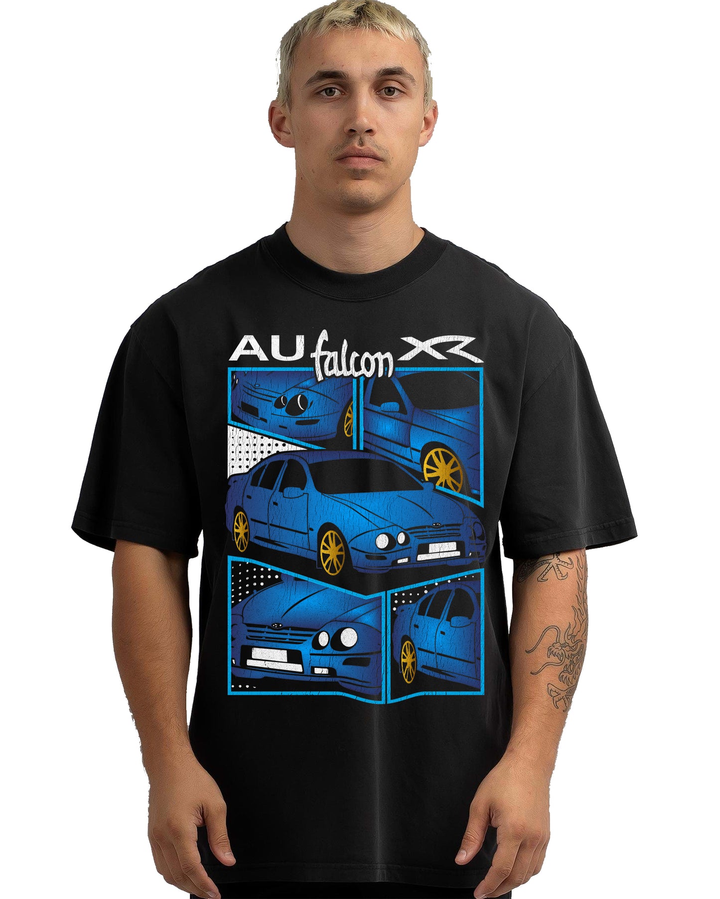 VINTAGE FADED TSHIRT | FORD AU FALCON BLUE