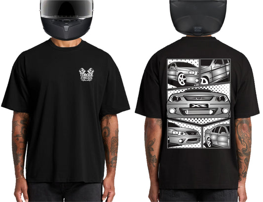 FORD BA BF FALCON GRAY | HEAVY OVERSIZED TSHIRT