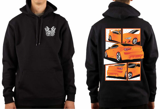 TOYOTA 86 ORANGE COMIC STYLE HOODIE