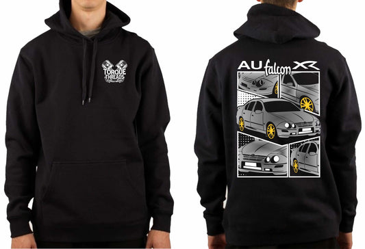 FORD AU FALCON GRAY COMIC STYLE HOODIE
