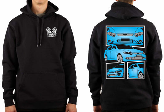 FORD FG FALCON BLUE COMIC STYLE HOODIE