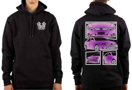 FORD FG FALCON PURPLE COMIC STYLE HOODIE