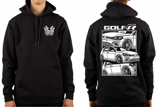 VOLKSWAGEN GOLF R32 WHITE COMIC STYLE HOODIE