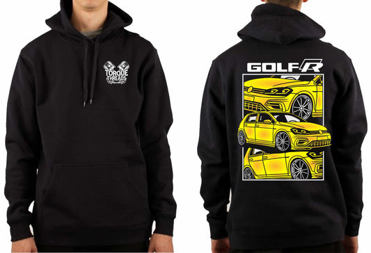 VOLKSWAGEN GOLF R32 YELLOW COMIC STYLE HOODIE