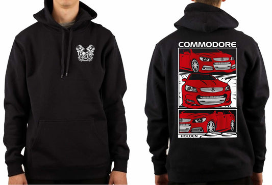 HOLDEN VF COMMODORE RED COMIC STYLE HOODIE