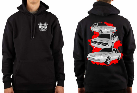 HOLDEN VL CALAIS GRAY COMIC STYLE HOODIE