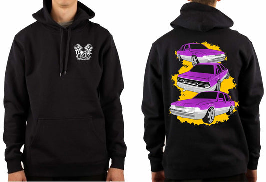 HOLDEN VL CALAIS PURPLE COMIC STYLE HOODIE