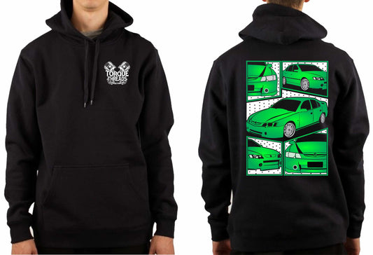HOLDEN VY VZ COMMODORE GREEN COMIC STYLE HOODIE