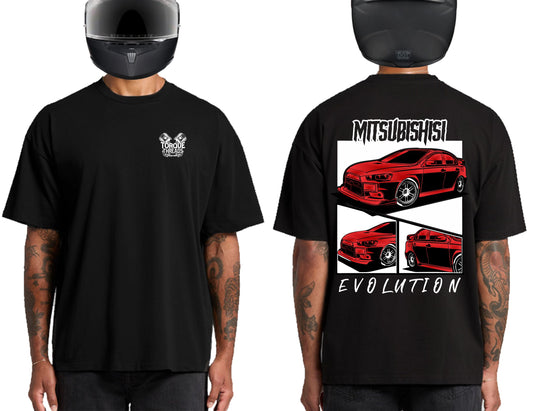 MITSUBISHI EVO RED | HEAVY OVERSIZED TSHIRT