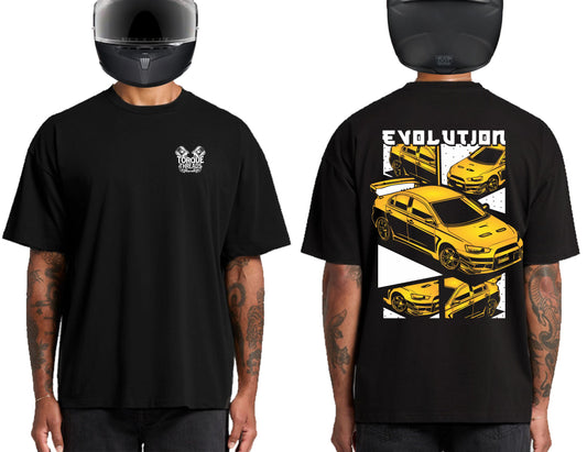 MITSUBISHI EVO YELLOW | HEAVY OVERSIZED TSHIRT
