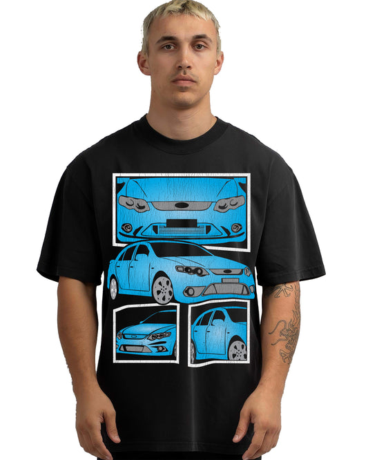 VINTAGE FADED TSHIRT | FORD FG FALCON BLUE