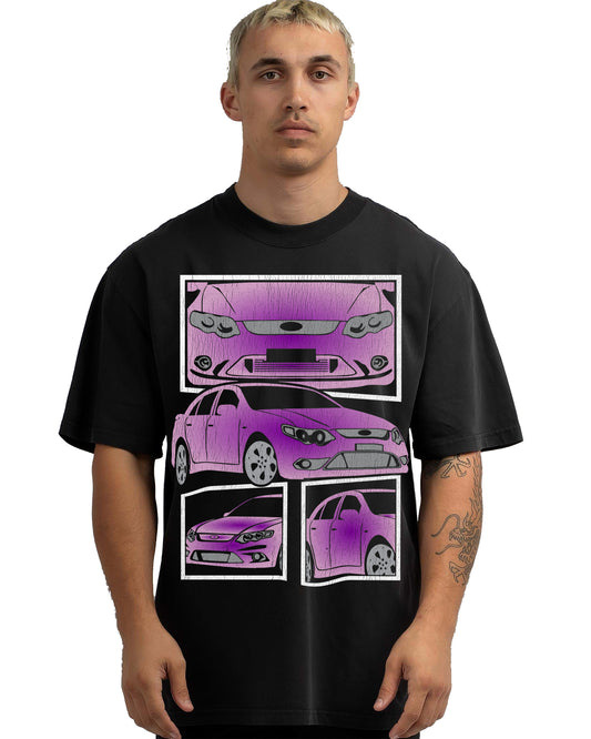 VINTAGE FADED TSHIRT | FORD FG FALCON PURPLE