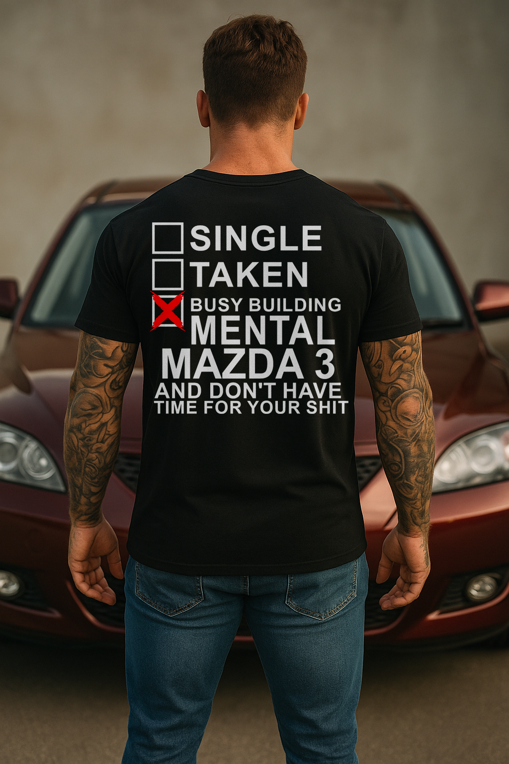 MAZDA 3 BK BACK | TSHIRT or MUSCLE TANK
