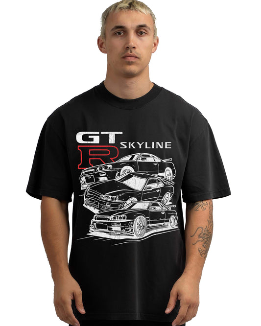 VINTAGE FADED TSHIRT | NISSAN R34 SKYLINE