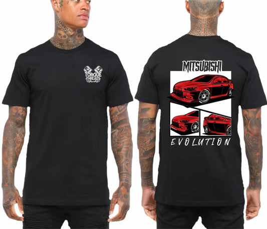 MITSUBISHI EVO RED | COMIC STYLE TSHIRT